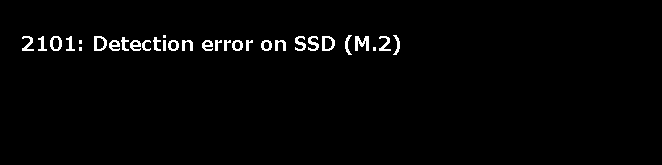 2101: Detection error on SSD (M.2)